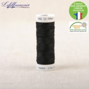 Fil polyester 100 mètres – 001 Noir
