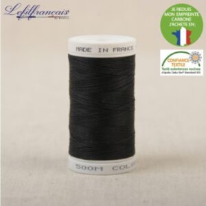 Fil polyester 500 mètres – 001 Noir