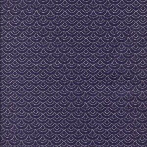 Coton Japonais Sevenberry motif Sashiko bleu