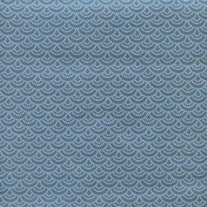 Coton Japonais Sevenberry motif Sashiko bleu canard