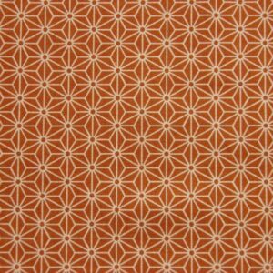 Coton Japonais Sevenberry motif Asanoha ocre