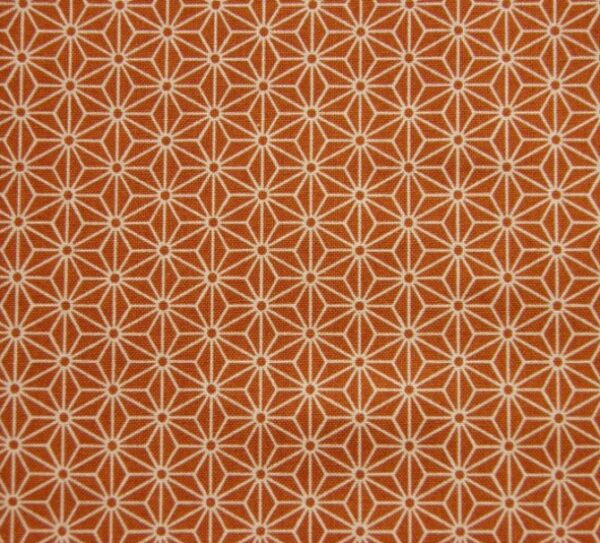 Coton Japonais Sevenberry motif Asanoha ocre