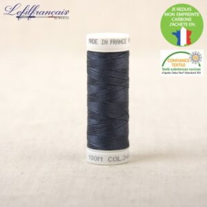 Fil polyester 100 mètres – 635 Gris Acier